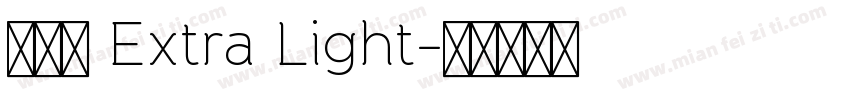 普力士 Extra Light字体转换